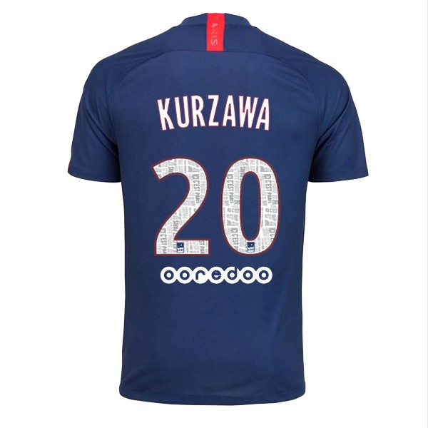 Camiseta Paris Saint Germain NO.20 Kurzawa 1ª 2019-2020 Azul